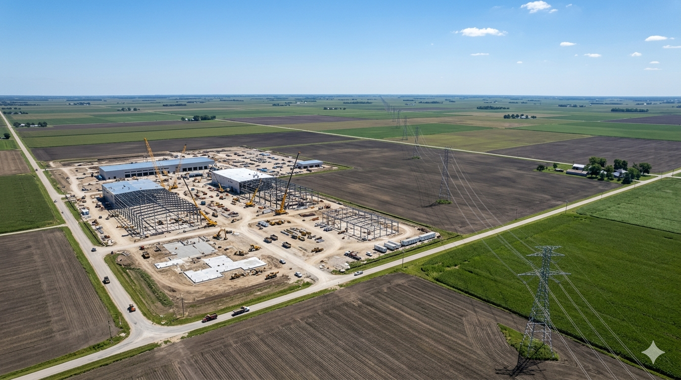 Midwest AI infrastructure market data center development Illinois Indiana Michigan 2026