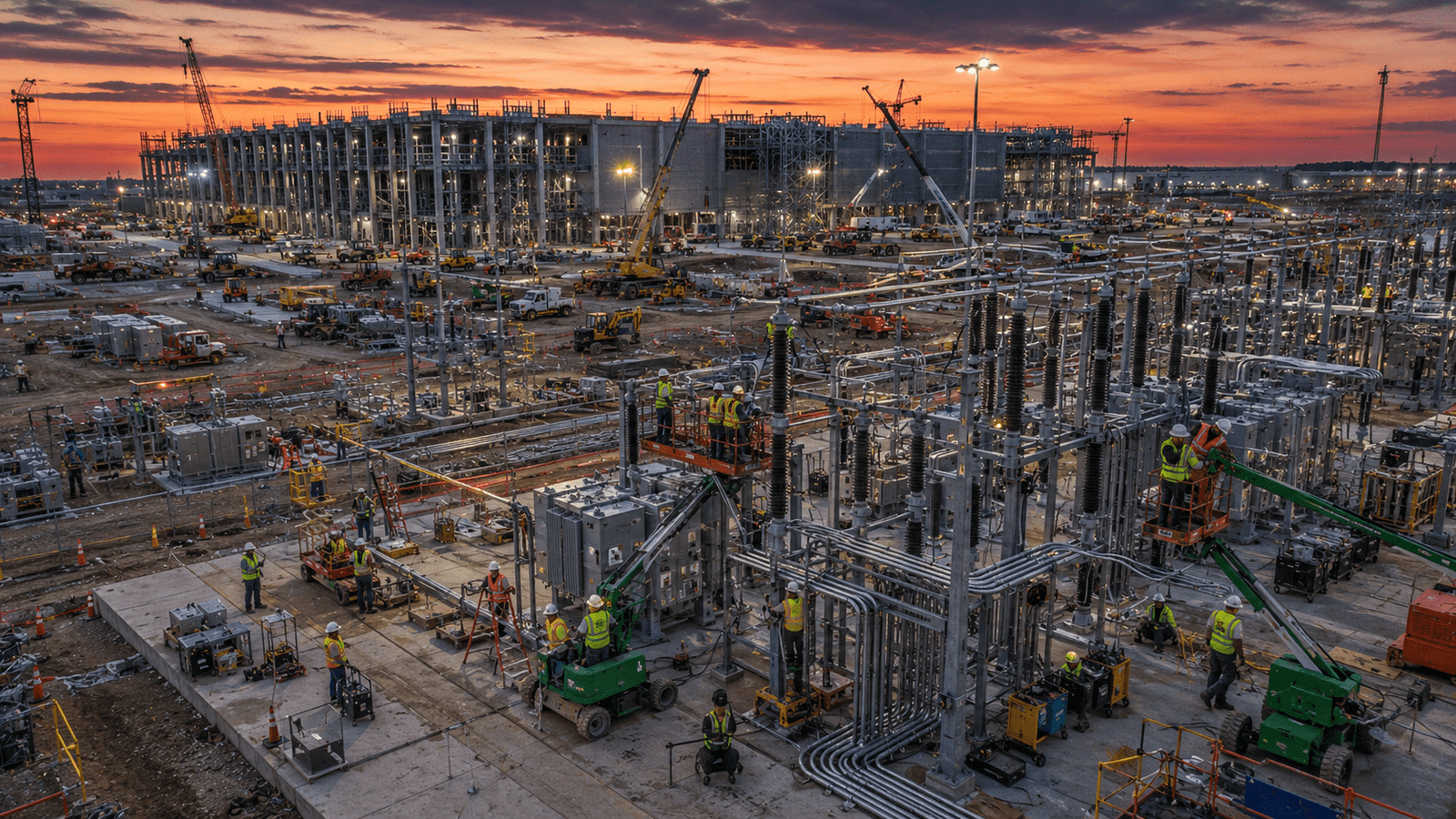 data center construction workforce crisis 2026 electrician shortage AI infrastructure delay cost overrun