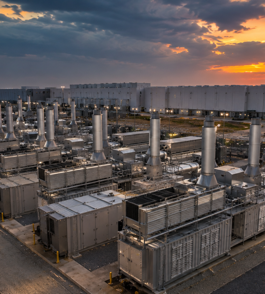 VoltaGrid data center power behind-the-meter gas generation Blackstone Halliburton investment